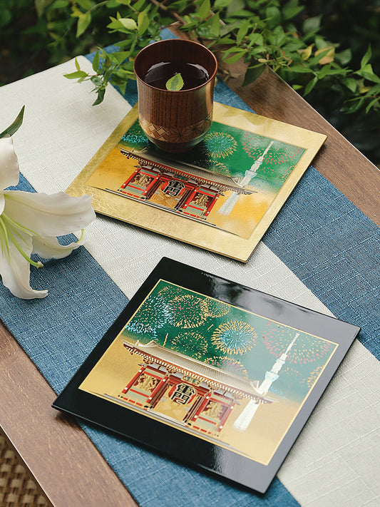 Yamanaka Lacquerware Makie Coaster – Timeless Japanese Craft.