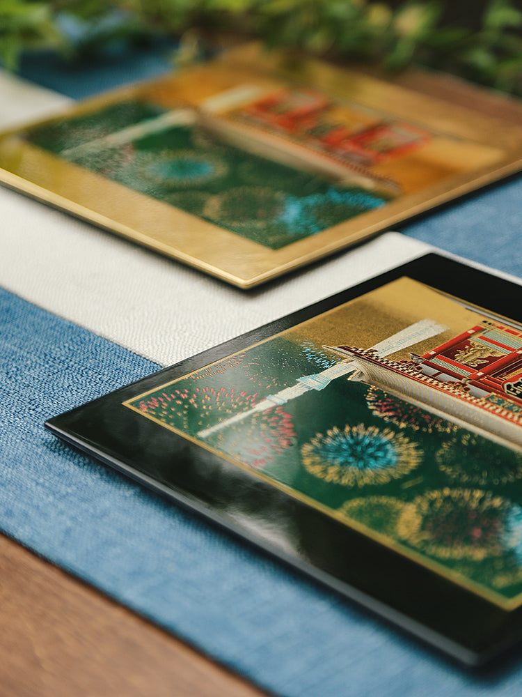 Yamanaka Lacquerware Makie Coaster – Timeless Japanese Craft.