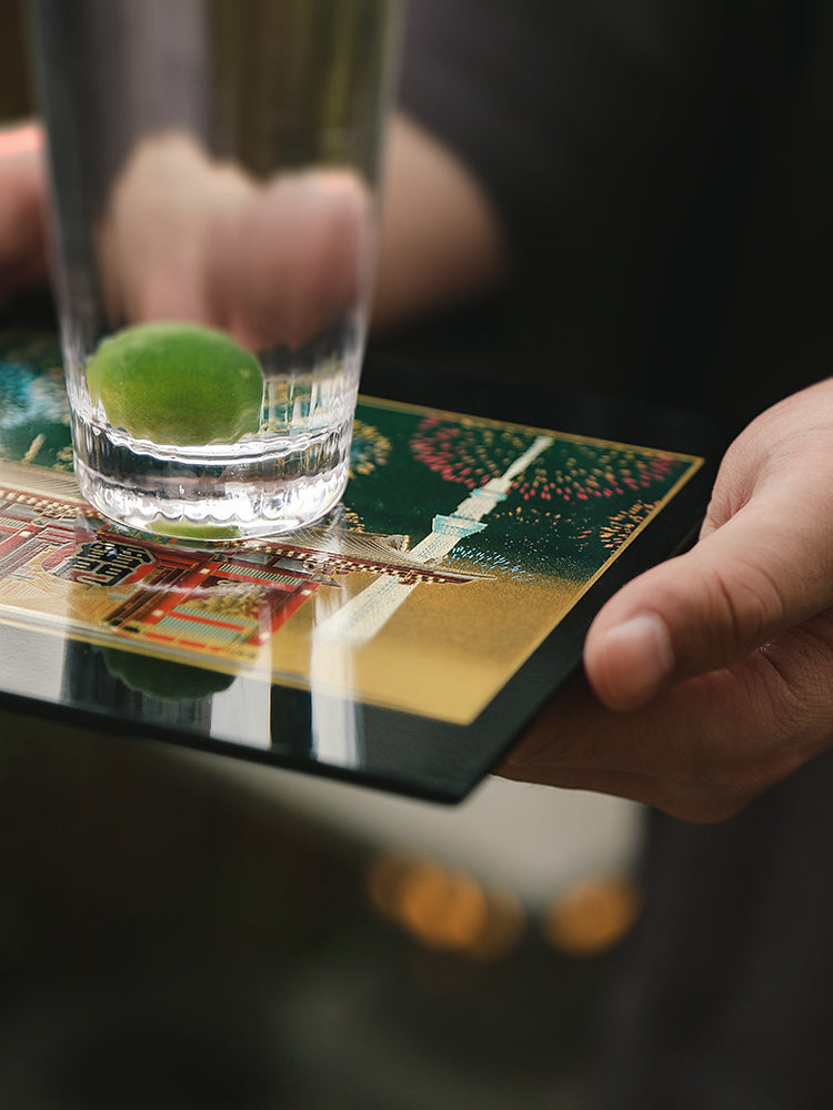 Yamanaka Lacquerware Makie Coaster – Timeless Japanese Craft.