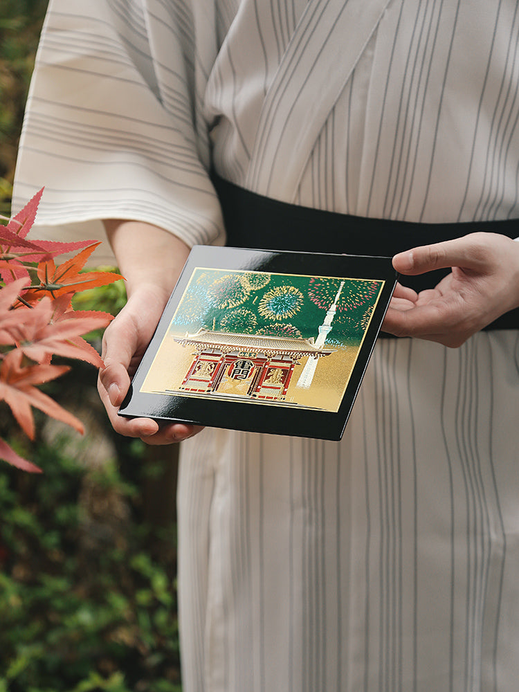 Yamanaka Lacquerware Makie Coaster – Timeless Japanese Craft.