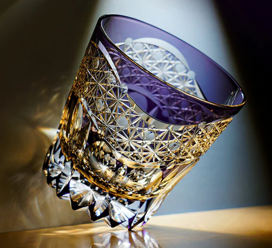Amethyst Dawn Edo Kiriko Handcrafted Crystal Whiskey Glass3.