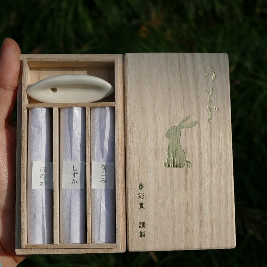 Kousaido Japan “Lucky Rabbit” Incense Gift Set – 3 Scents, Short Sticks1.