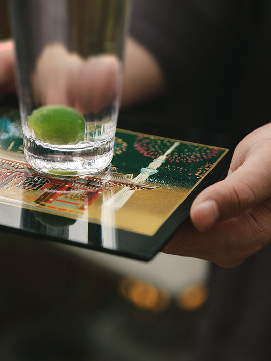 Yamanaka Lacquerware Makie Coaster – Timeless Japanese Craft.