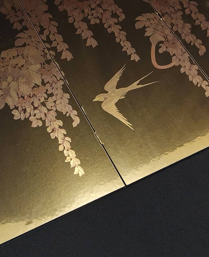 Japanese Folding Home Décor Screen Golden Light- Rin Essense - Rin Essense 