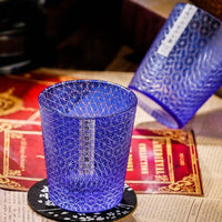 “Satsuma Blue” – Chrysanthemum Cut Sake & Whisky Glass Handcrafted Crystal Glass, 250 ml - Rin Essense 