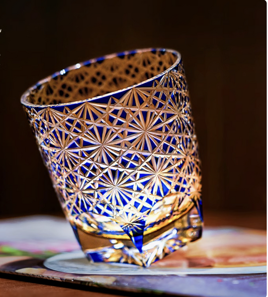 Edo Kiriko Exquisite Japanese Handcrafted Whisky Glass (Four Styles)