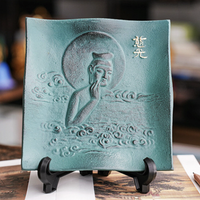 Japanese Handcrafted Takagawa Ironware Decorative Vessel Plate (Maitreya Bodhisattva) for Home Decor - Rin Essense 