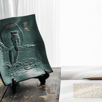 Japanese Handcrafted Takagawa Ironware Decorative Vessel Plate (Maitreya Bodhisattva) for Home Decor - Rin Essense 