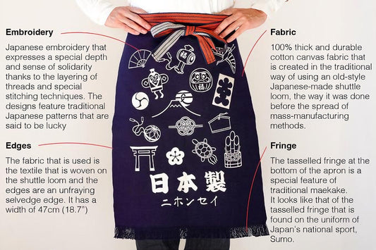 Japanese Indigo Workwear Apron – Allow Custom Pattern Service