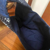 Sashiko Indigo Plant-Dyed Patchwork Knot Bag