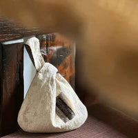 Vintage Loom Handwoven Knot Bag – Brown Plant-Dyed Patch
