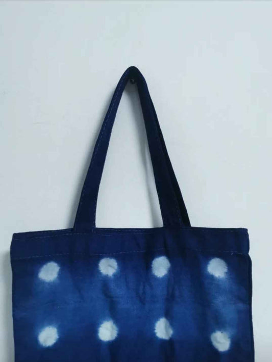 Shibori Indigo-Dyed Tote Bag