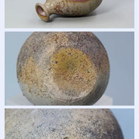 Bizen Ware Tokkuri / Vase by Yoshimoto Sōhō (Late 20th Century, Peony-Mochi Ash Glaze, Mitsumi Kiln) - Rin Essense