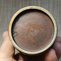 Tanba-yaki White-Glazed Iron-Brown Tokkuri (13cm)