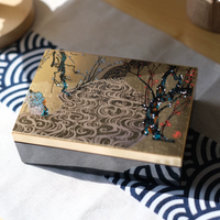 Kōrin Plum Blossom Jewelry Box – Authentic Japanese Yamanaka Lacquerware Jewelry Organizer | Inspired by Ogata Kōrin's National Treasure Plum Blossom Masterpiece | Luxury Keepsake Box with Mirror | Made in Japan
