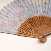 Japanese Sakura Cotton Folding Fan