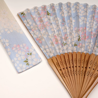 Japanese Sakura Cotton Folding Fan