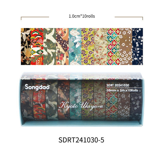 Japanese Washi Tape Collection – Ukiyo-e Patterns.