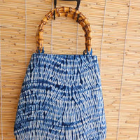 Shibori Bamboo Handle Tote – Multi-Pattern Customization