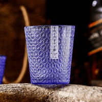 “Satsuma Blue” – Chrysanthemum Cut Sake & Whisky Glass Handcrafted Crystal Glass, 250 ml - Rin Essense 