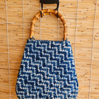 Shibori Bamboo Handle Tote – Multi-Pattern Customization