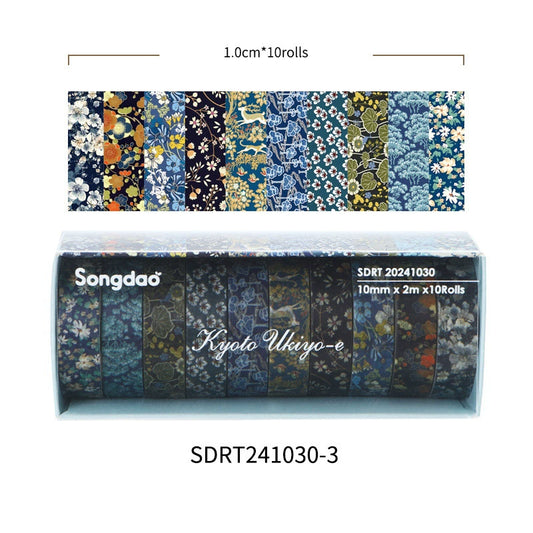 Japanese Washi Tape Collection – Ukiyo-e Patterns.