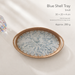 Tonkin Handwoven Rattan & Mother-of-Pearl Oval Tray