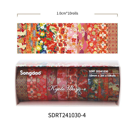 Japanese Washi Tape Collection – Ukiyo-e Patterns.