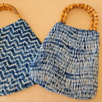 Shibori Bamboo Handle Tote – Multi-Pattern Customization