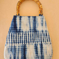 Shibori Bamboo Handle Tote – Multi-Pattern Customization