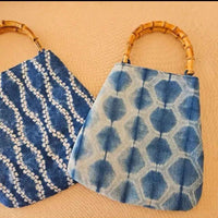 Shibori Bamboo Handle Tote – Multi-Pattern Customization