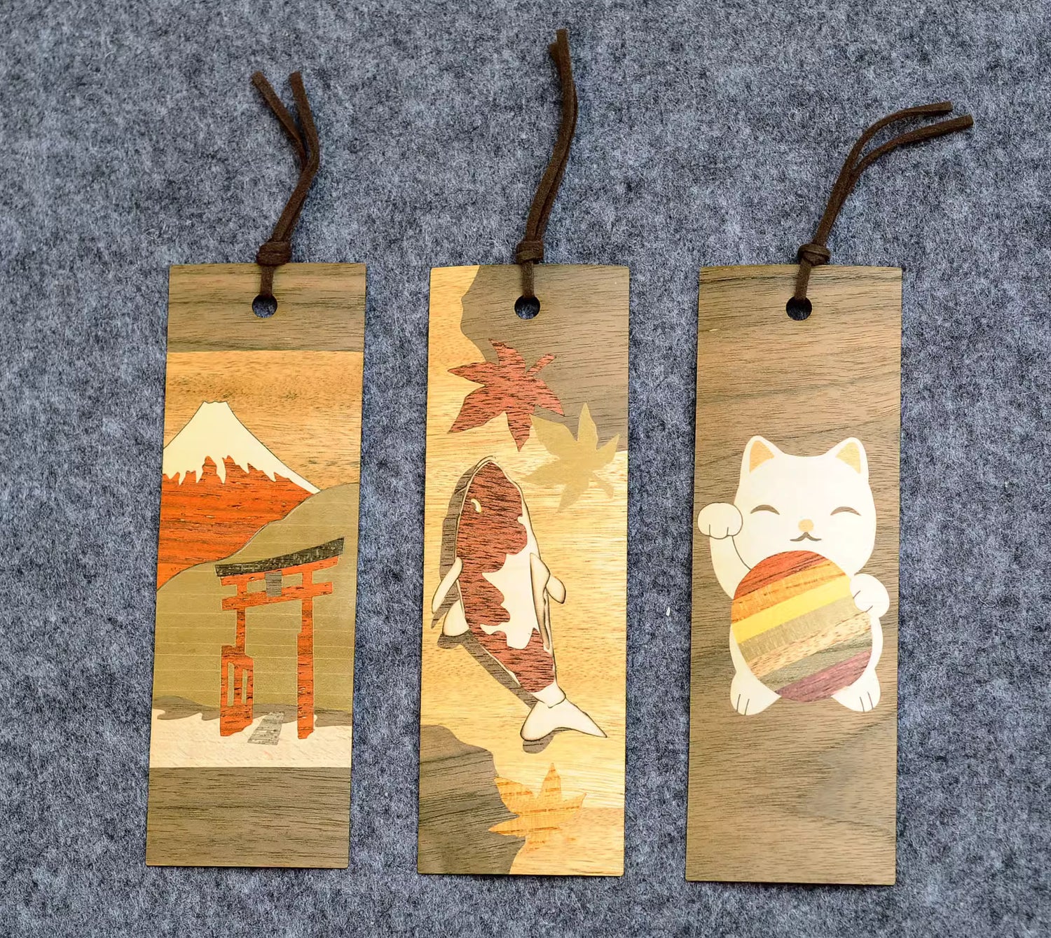 Hakone Yosegi Wooden Bookmark – Handcrafted Japanese Marquetry Art
