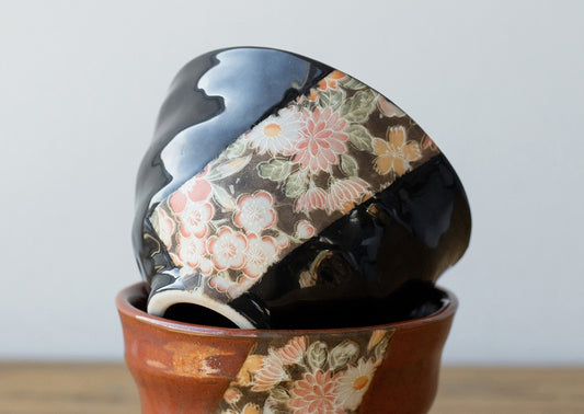 Japanese Mino Ware Sakura Yuzen Couple Bowl Set – Wedding Gift9.