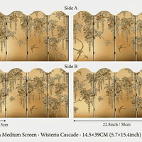 Japanese Folding Home Décor Screen Golden Light- Rin Essense - Rin Essense 