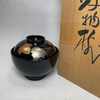 Kin to Gin（金と銀 ） - Japanese Urushi Lacquer Chawan, Gold Leaf Makie | Winter Atelier Collection - Rin Essense 