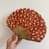 Japanese Original Wasō Folding Fan — Japanese Textile & Aotake Bamboo