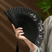 Japanese Sakura Folding Fan — Aotake Bamboo & Handcrafted Floral Design