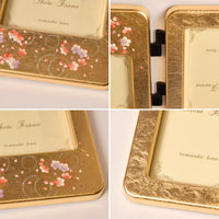 Authentic Japanese Yamanaka Maki-e Lacquer Photo Frame – Dual Orientation Decorative Resin Picture Frame | Handmade in Kaga, Japan | Elegant Tabletop Display