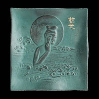 Japanese Handcrafted Takagawa Ironware Decorative Vessel Plate (Maitreya Bodhisattva) for Home Decor - Rin Essense 