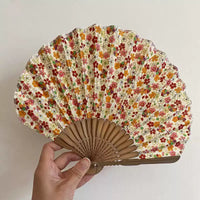 Japanese Original Wasō Folding Fan — Japanese Textile & Aotake Bamboo