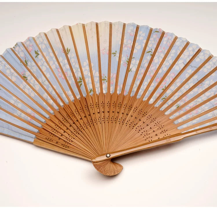 Japanese Sakura Cotton Folding Fan