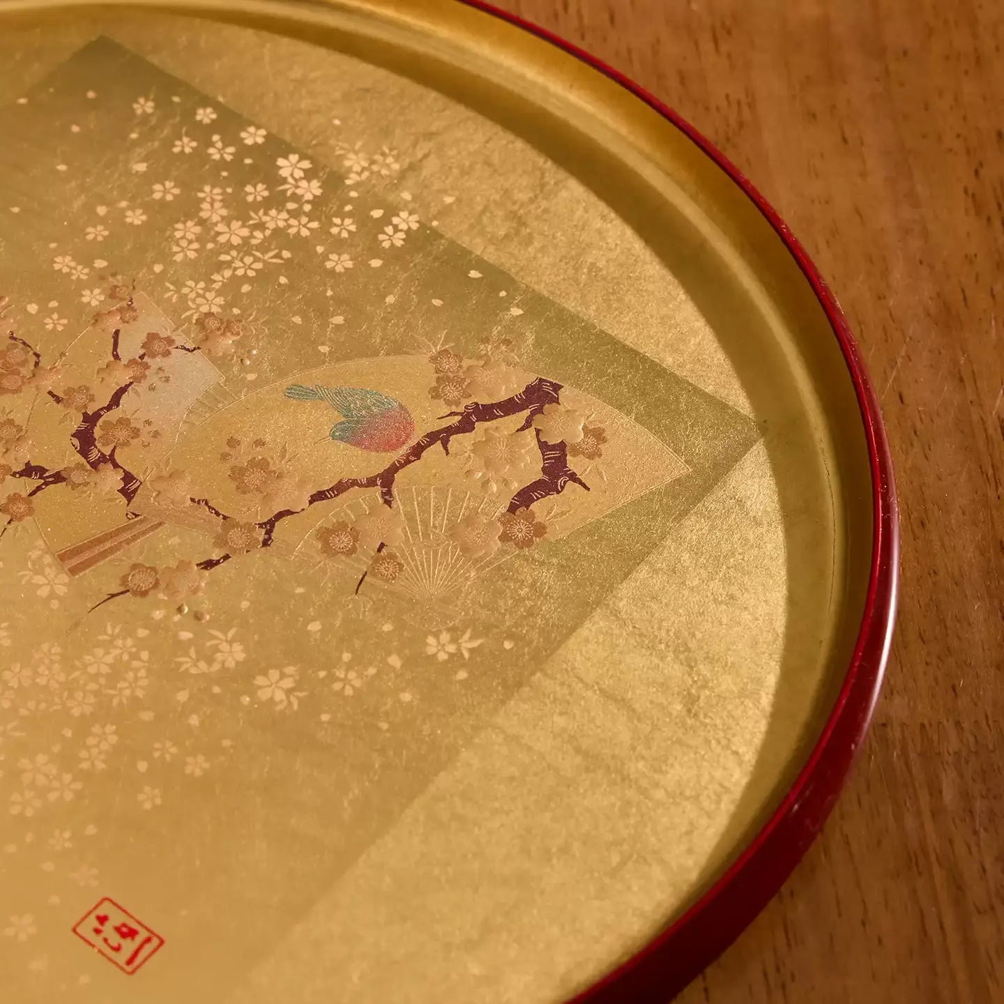 Rin Essense Japanese Gold Leaf Round Decorative Tray - Rin Essense 