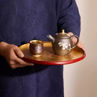 Rin Essense Japanese Gold Leaf Round Decorative Tray - Rin Essense 