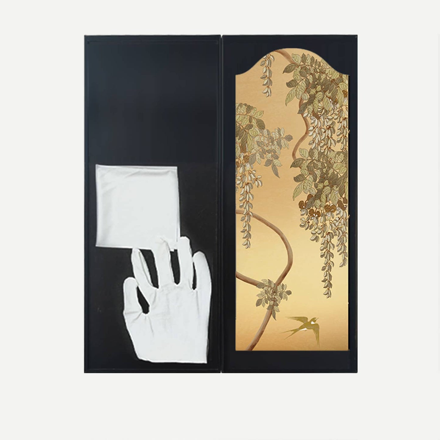 Japanese Folding Home Décor Screen Golden Light- Rin Essense - Rin Essense 