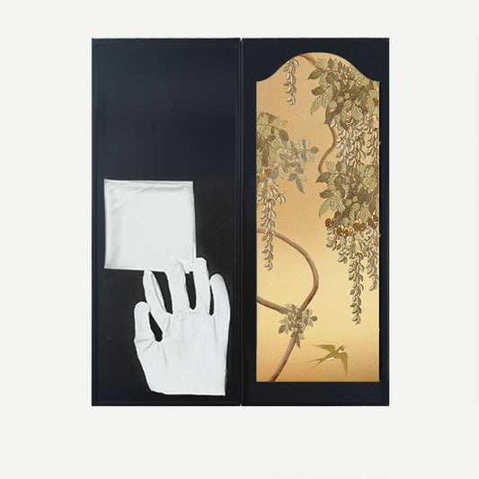 Japanese Folding Home Décor Screen Golden Light- Rin Essense - Rin Essense 
