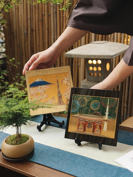 Yamanaka Lacquerware Makie Coaster – Timeless Japanese Craft.