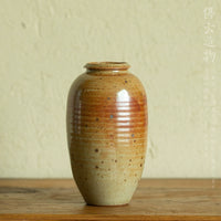 Rin Essense mini flower vase Japanese decor with rustic brown and beige ceramic finish