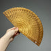 “Thunder Vein” – Nanmu Burl Folding Fan (One of a Kind, 20 cm) RIN ESSENCE Wooden Art Collection - Rin Essense 