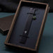 Rin Essense pendant jade stone wood art in a wooden gift box with black cord