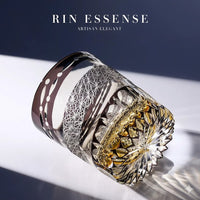 RIN ESSENCE — “KIKU RADIANCE” Edo Kiriko Whiskey Glass - Rin Essense 